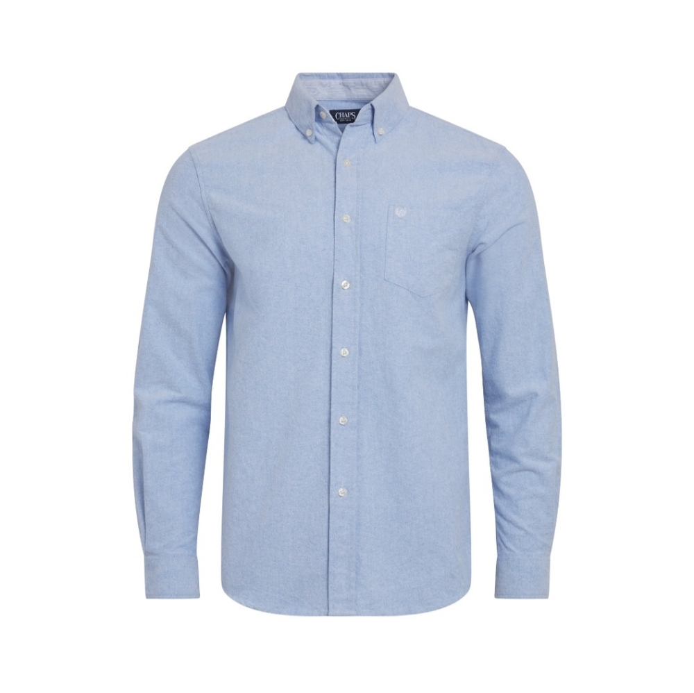 CHAPS Men's Seacoast Wash Button Down Oxford Shirt with Long Sleeves, Size: Lg